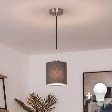 Brilagi - LED-pendel på kabel NUBILA 1xE27/60W/230V Ø 14 cm sort/antracit