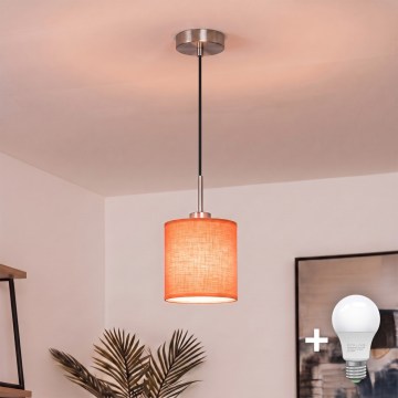 Brilagi - LED-pendel på kabel NUBILA 1xE27/60W/230V, Ø 14 cm, sort/orange