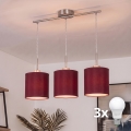 Brilagi - LED-pendel på kabel NUBILA 3xE27/60W/230V pompejansk rød