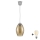 Brilagi - LED-pendel på kabel RETRO GLASS 1xE27/60W/230V Ø 17 cm sølv/røget beige
