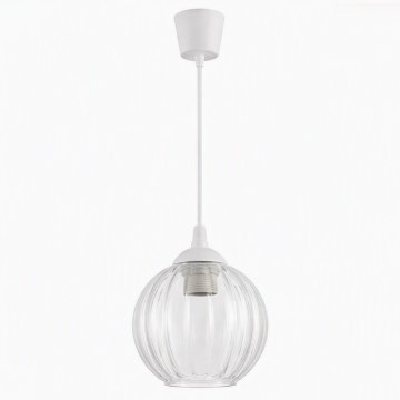 Brilagi - LED-pendel på kabel RETRO GLASS 1xE27/60W/230V Ø 18 cm hvid/klar