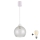 Brilagi - LED-pendel på kabel RETRO GLASS 1xE27/60W/230V Ø 25 cm hvid/røggrå