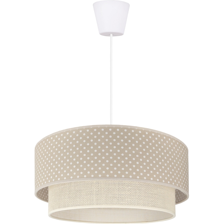 Brilagi - LED-pendel på ledning BOHO BOBO 1xE27/60W/230V Ø 40 cm prikket beige/creme