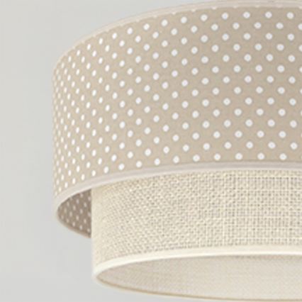 Brilagi - LED-pendel på ledning BOHO BOBO 1xE27/60W/230V Ø 40 cm prikket beige/creme