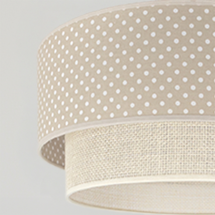 Brilagi - LED-pendel på ledning BOHO BOBO 1xE27/60W/230V Ø 40 cm prikket beige/creme