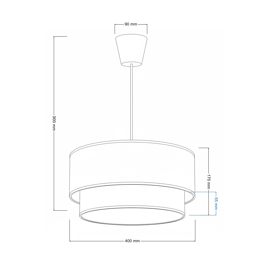 Brilagi - LED-pendel på ledning BOHO BOBO 1xE27/60W/230V Ø 40 cm prikket beige/creme