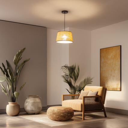 Brilagi - LED-pendel på ledning CERIA 1xE27/40W/230V Ø 35 cm beige