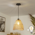 Brilagi - LED-pendel på ledning CERIA BOHO 1xE27/40W/230V Ø 30 cm brun
