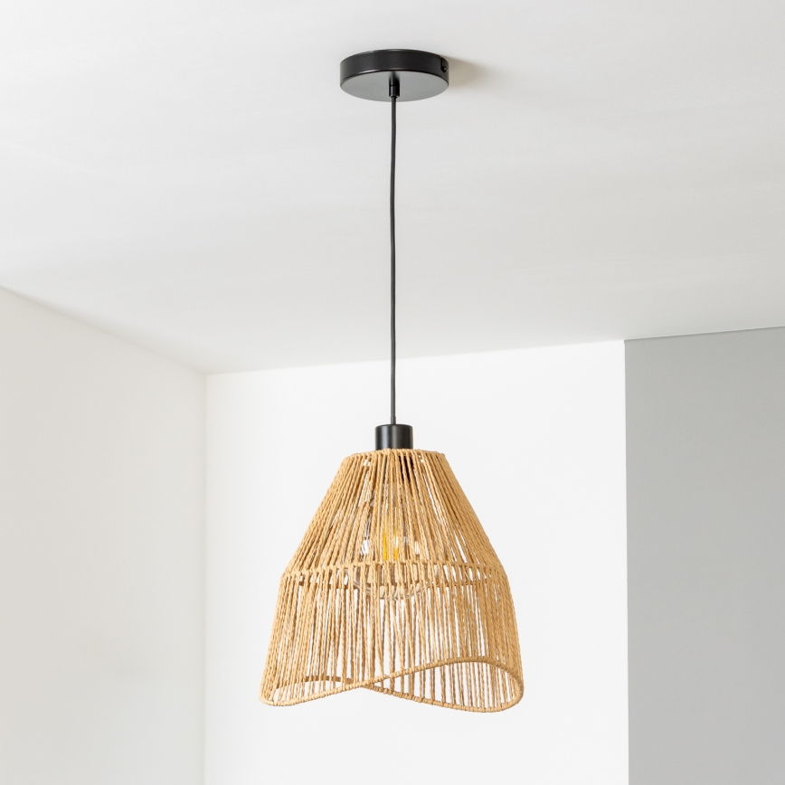 Brilagi - LED-pendel på ledning CERIA BOHO 1xE27/40W/230V Ø 30 cm brun