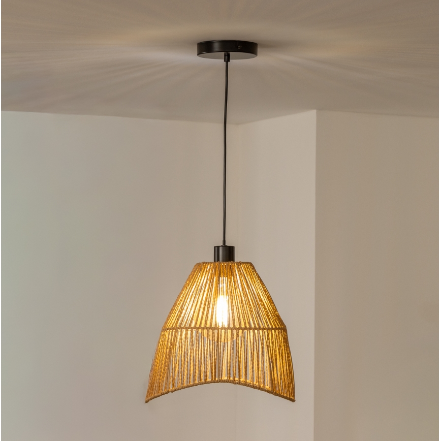 Brilagi - LED-pendel på ledning CERIA BOHO 1xE27/40W/230V Ø 30 cm brun