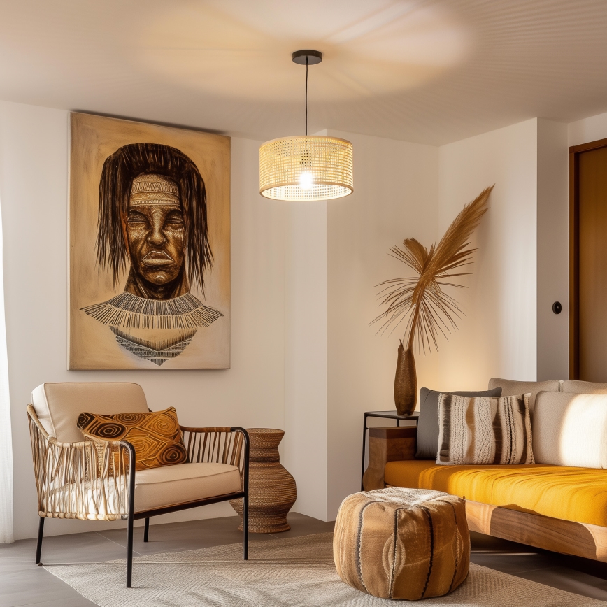 Brilagi - LED-pendel på ledning CERIA BOHO 1xE27/40W/230V Ø 40 cm bambus