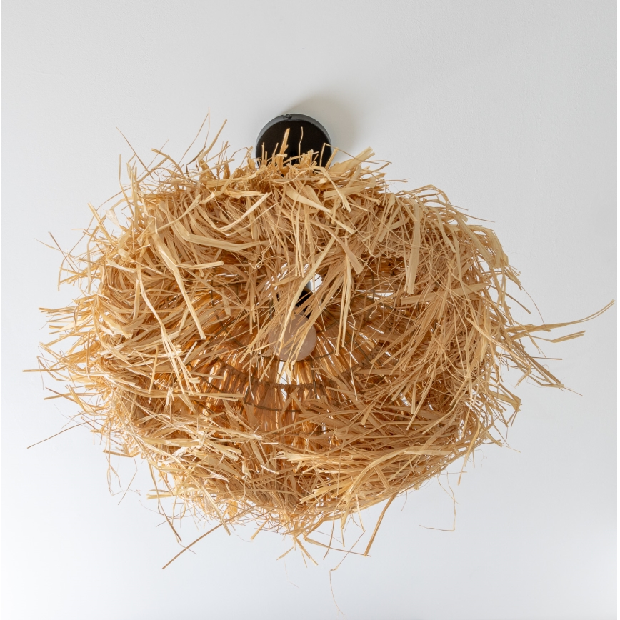 Brilagi - LED-pendel på ledning CERIA BOHO 1xE27/40W/230V Ø 40 cm raffia