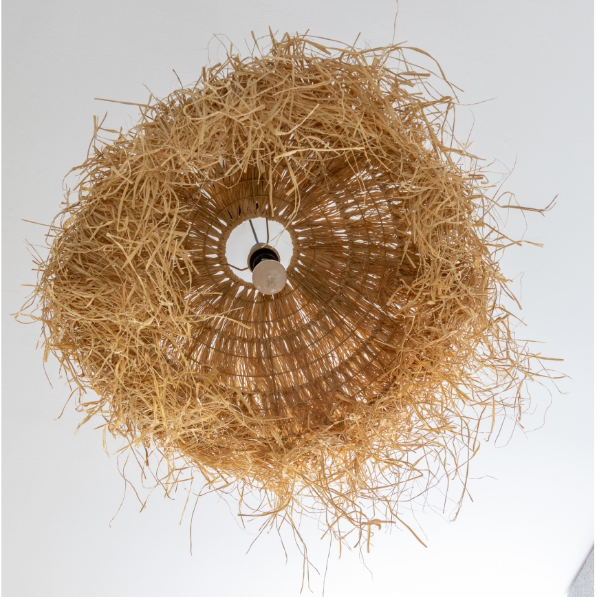 Brilagi - LED-pendel på ledning CERIA BOHO 1xE27/40W/230V Ø 60 cm raffia