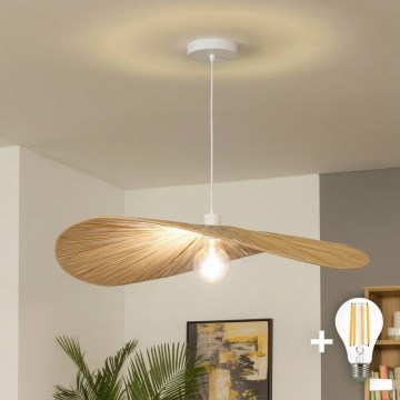 Brilagi - LED-pendel på ledning CERIA BOHO 1xE27/40W/230V Ø 80 cm raffia