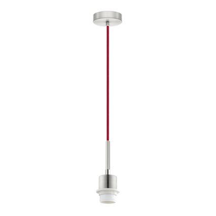 Brilagi - LED-pendel på ledning NUBILA 1xE27/60W/230V Ø 14 cm rød/lysegrå