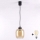Brilagi - LED-pendel på ledning RETRO GLASS 1xE27/60W/230V Ø 14 cm sort/røget brun