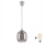 Brilagi - LED-pendel på ledning RETRO GLASS 1xE27/60W/230V Ø 14 cm sølv/røggrå