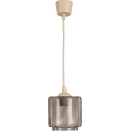 Brilagi - LED-pendel på ledning RETRO GLASS 1xE27/60W/230V Ø 15 cm beige/røget beige
