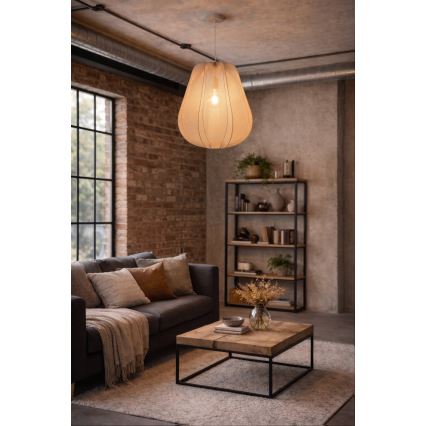 Brilagi - LED-pendel på wire ARVEN 1xE27/8W/230V Ø 37 cm beige