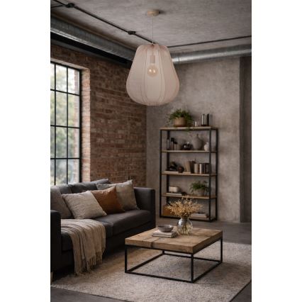 Brilagi - LED-pendel på wire ARVEN 1xE27/8W/230V Ø 37 cm beige