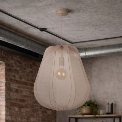 Brilagi - LED-pendel på wire ARVEN 1xE27/8W/230V Ø 37 cm beige