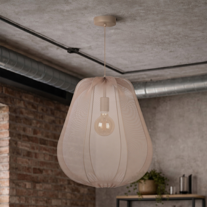 Brilagi - LED-pendel på wire ARVEN 1xE27/8W/230V Ø 37 cm beige