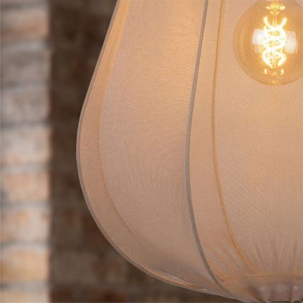 Brilagi - LED-pendel på wire ARVEN 1xE27/8W/230V Ø 37 cm beige