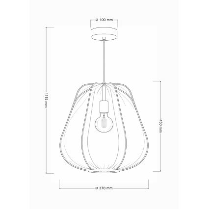 Brilagi - LED-pendel på wire ARVEN 1xE27/8W/230V Ø 37 cm beige