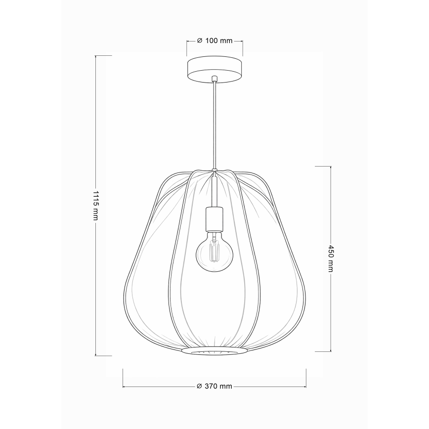 Brilagi - LED-pendel på wire ARVEN 1xE27/8W/230V Ø 37 cm beige