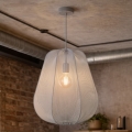 Brilagi - LED-pendel på wire ARVEN 1xE27/8W/230V Ø 37 cm grå