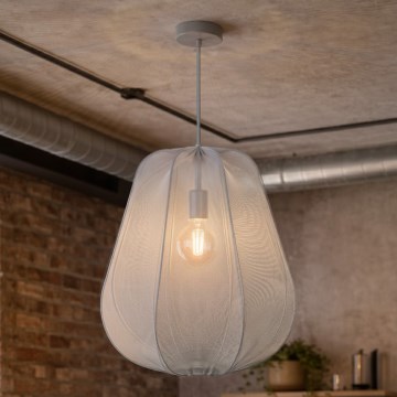 Brilagi - LED-pendel på wire ARVEN 1xE27/8W/230V Ø 37 cm grå