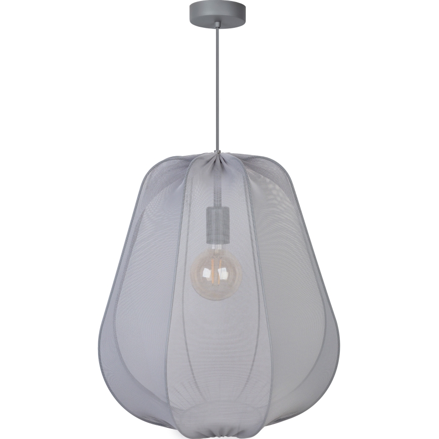 Brilagi - LED-pendel på wire ARVEN 1xE27/8W/230V Ø 37 cm grå