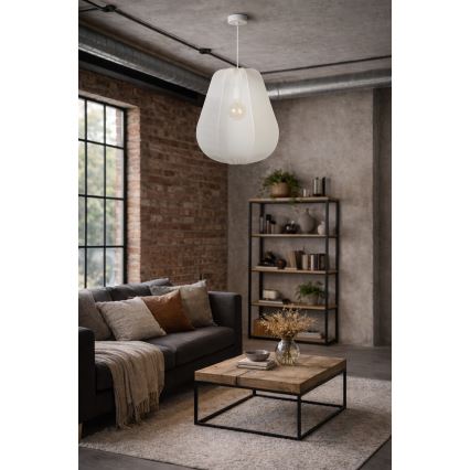 Brilagi - LED-pendel på wire ARVEN 1xE27/8W/230V Ø 37 cm hvid