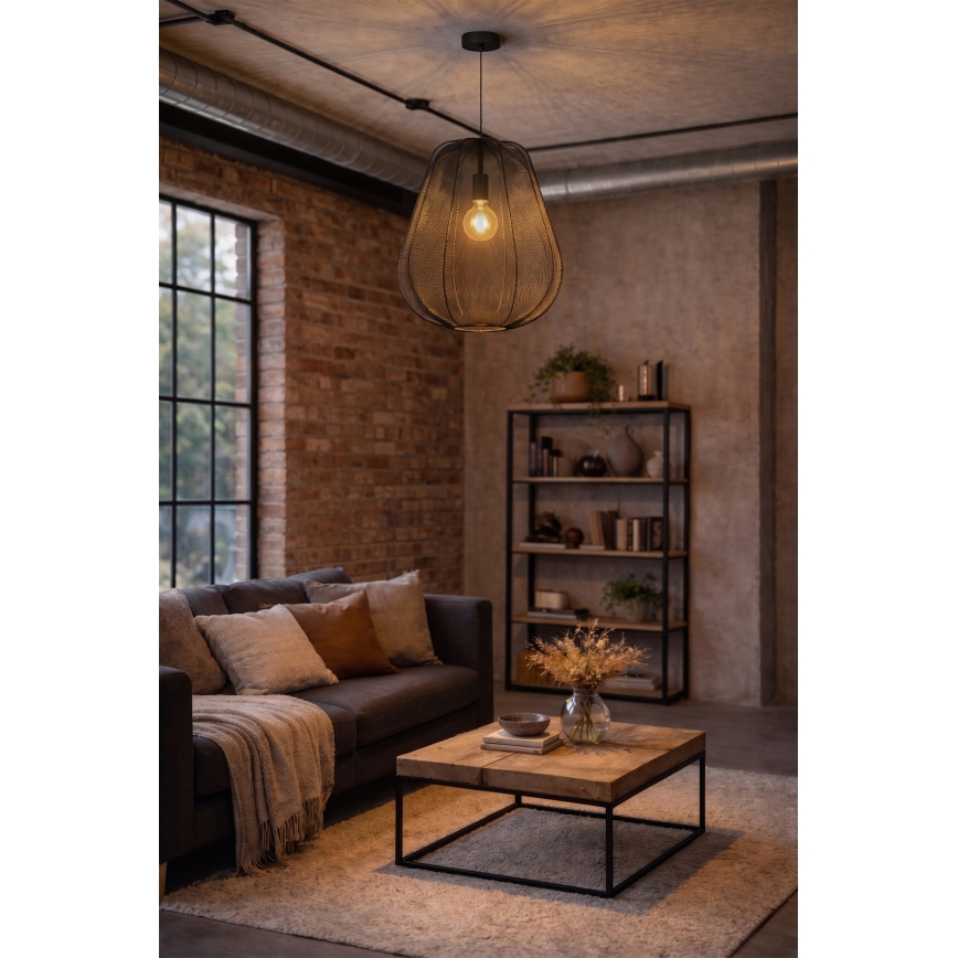 Brilagi - LED-pendel på wire ARVEN 1xE27/8W/230V Ø37 cm sort