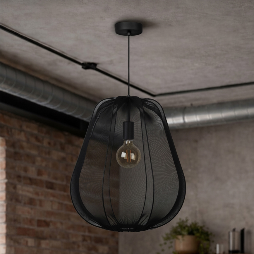 Brilagi - LED-pendel på wire ARVEN 1xE27/8W/230V Ø37 cm sort