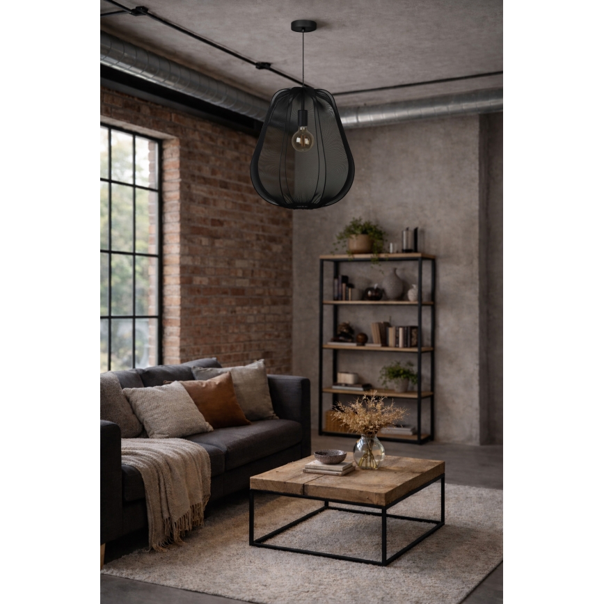 Brilagi - LED-pendel på wire ARVEN 1xE27/8W/230V Ø37 cm sort