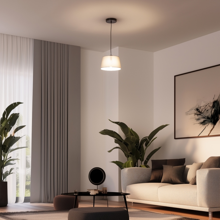 Brilagi - LED-pendel på wire CERIA, 1x E27/40W/230V, Ø 25 cm, grå