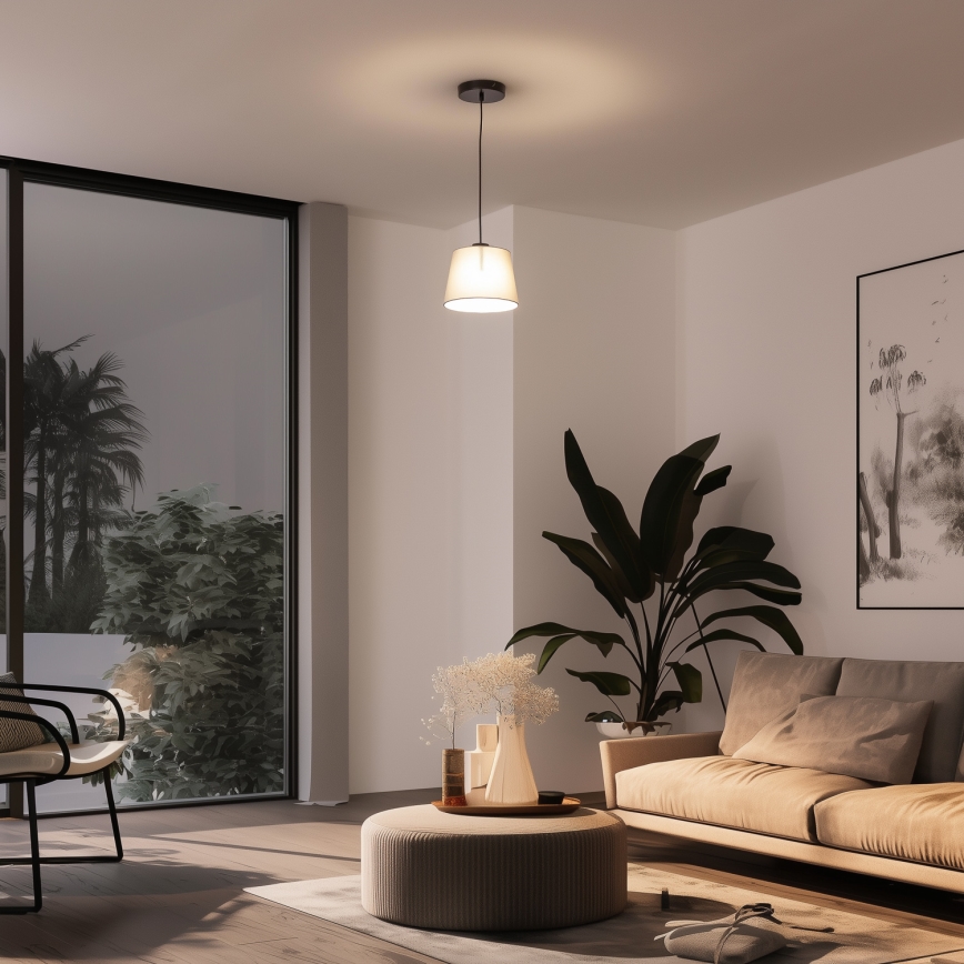 Brilagi - LED-pendel på wire CERIA 1xE27/40W/230V Ø 20,5 cm grå