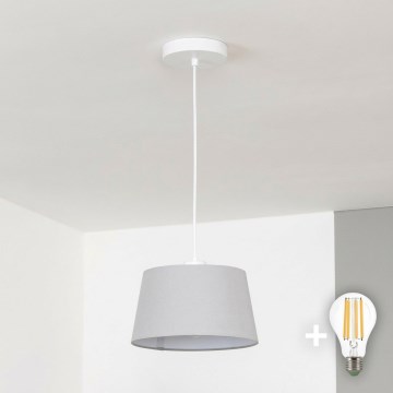 Brilagi - LED-pendel på wire CERIA 1xE27/40W/230V Ø 25 cm grå