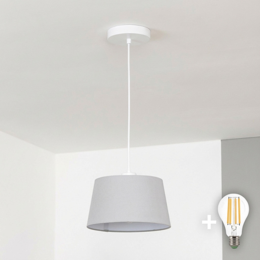 Brilagi - LED-pendel på wire CERIA 1xE27/40W/230V Ø 25 cm grå