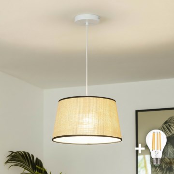 Brilagi - LED-pendel på wire CERIA 1xE27/40W/230V Ø 35 cm beige