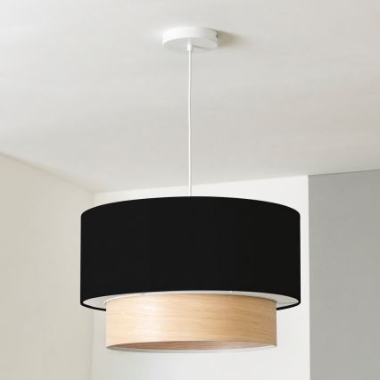 Brilagi - LED-pendel på wire CERIA 1xE27/40W/230V Ø 50 cm sort/beige