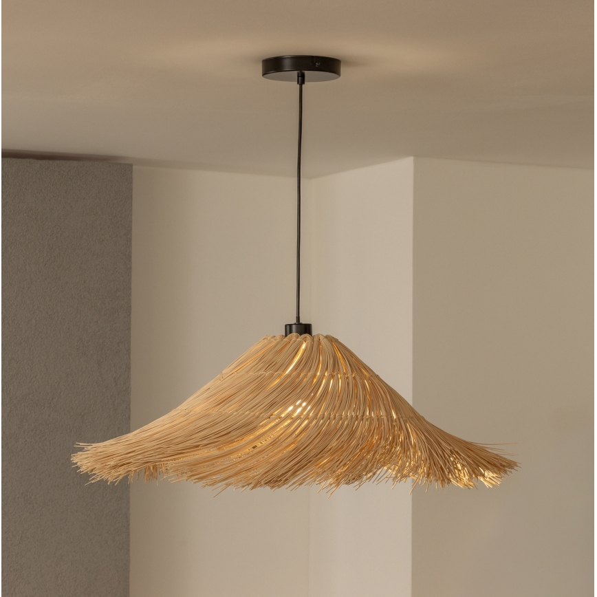 Brilagi - LED-pendel på wire CERIA BOHO 1xE27/40W/230V Ø 100 cm rattan