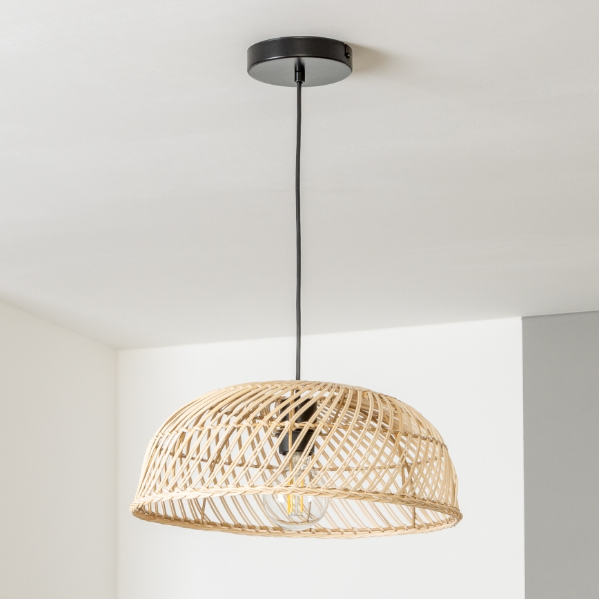Brilagi - LED-pendel på wire CERIA BOHO 1xE27/40W/230V Ø 40 cm rattan