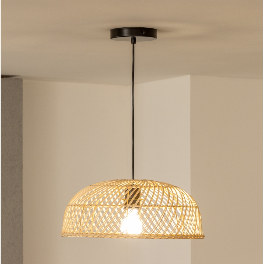 Brilagi - LED-pendel på wire CERIA BOHO 1xE27/40W/230V Ø 40 cm rattan