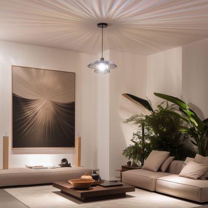 Brilagi - LED-pendel på wire CERIA WIRE 1xE27/40W/230V Ø 38 cm sort