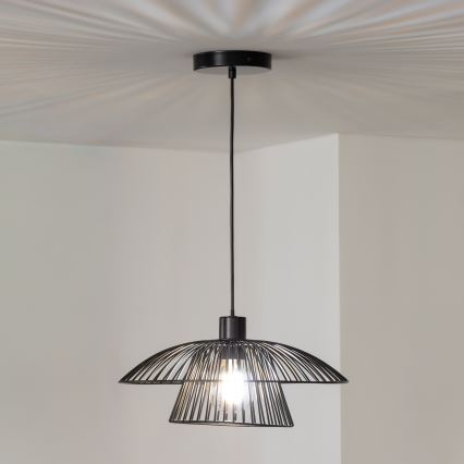 Brilagi - LED-pendel på wire CERIA WIRE 1xE27/40W/230V Ø 38 cm sort