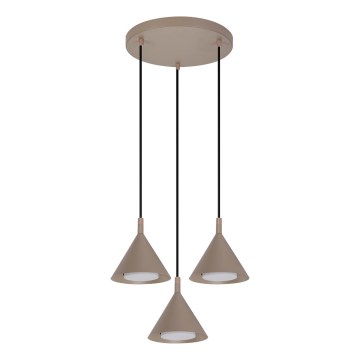 BRILAGI - LED Pendel på wire CONE TRIPLE ROUND 3xGX53/15W/230V beige