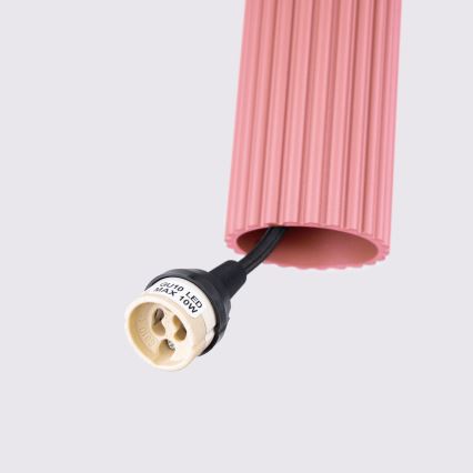 Brilagi - LED-pendel på wire CRESTO 1xGU10/10W/230V lyserød