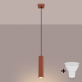 BRILAGI - LED-pendel på wire CRESTO 1xGU10/10W/230V orange